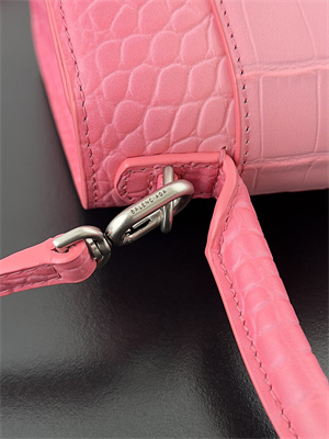 Women’s Hourglass Small Handbag Crocodile Embossed In Gradient Pink