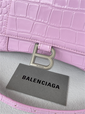 Women’s Hourglass Small Handbag Crocodile Embossed In Lt Purple