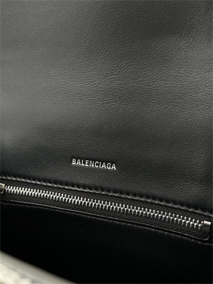 Women’s Hourglass Small Handbag Crocodile Embossed In Silver