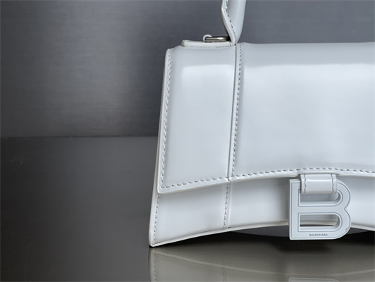 Women’s Hourglass XS Handbag Shiny Box Calfskin In White