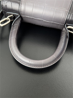 Women’s Hourglass XS Handbag Crocodile Embossed In Gradient Grey-Silver