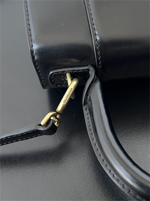 Women’s Hourglass XS Handbag Shiny Box Calfskin In Black-Gold