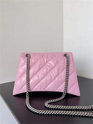 Women’s CRUSH Medium Chain Bag Quilted In Pink Crushed Calfskin