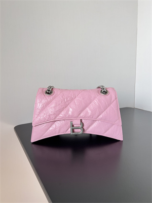 Women’s CRUSH Small Chain Bag Quilted In Pink Crushed Calfskin