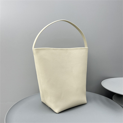 The Row Park N/S Large Tote Bag Grained Calfskin White Color