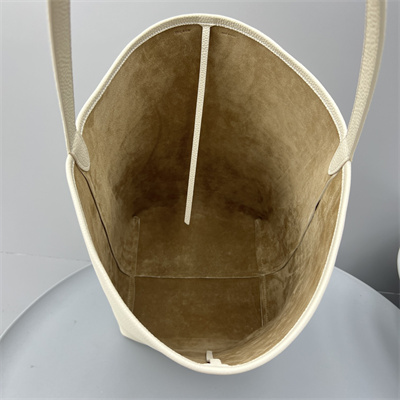 The Row Park N/S Large Tote Bag Grained Calfskin White Color