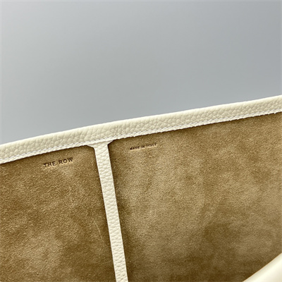 The Row Park N/S Large Tote Bag Grained Calfskin White Color