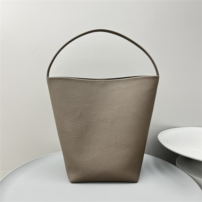 The Row Park N/S Large Tote Bag Grained Calfskin Taupe Color