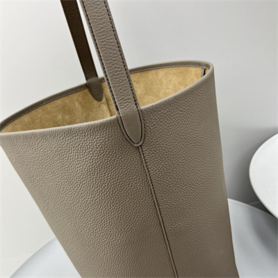 The Row Park N/S Large Tote Bag Grained Calfskin Taupe Color