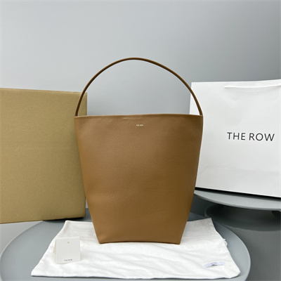 The Row Park N/S Large Tote Bag Grained Calfskin Brown Color