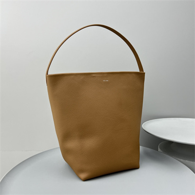 The Row Park N/S Large Tote Bag Grained Calfskin Brown Color