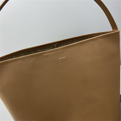 The Row Park N/S Large Tote Bag Grained Calfskin Brown Color