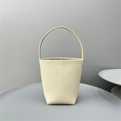 The Row Park N/S Small Tote Bag Grained Calfskin White Color