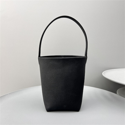 The Row Park N/S Small Tote Bag Grained Calfskin Black Color