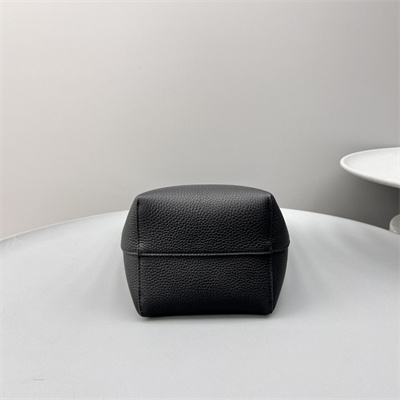 The Row Park N/S Small Tote Bag Grained Calfskin Black Color