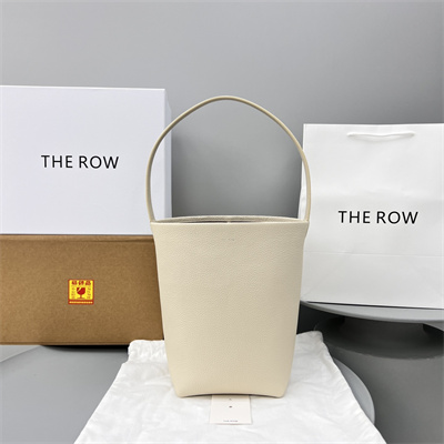 The Row Park N/S Medium Tote Bag Grained Calfskin White color