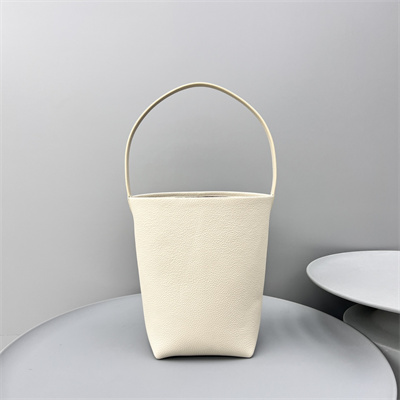 The Row Park N/S Medium Tote Bag Grained Calfskin White color