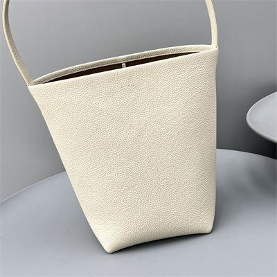 The Row Park N/S Medium Tote Bag Grained Calfskin White color