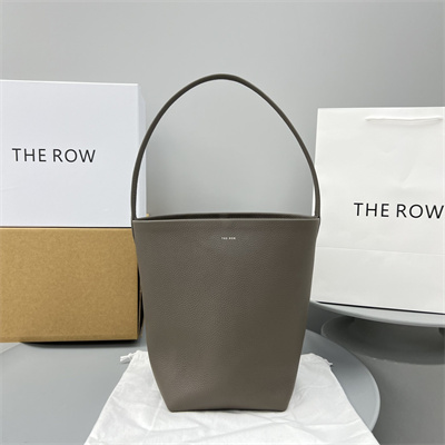 The Row Park N/S Medium Tote Bag Grained Calfskin Taupe color