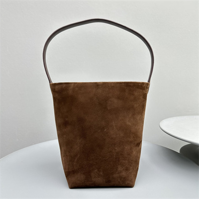 The Row Park N/S Medium Tote Bag Dk Brown Suede