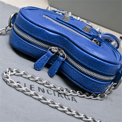 Women’s Le Cagole Heart Mini Bag In Arena Lambskin Blue Color
