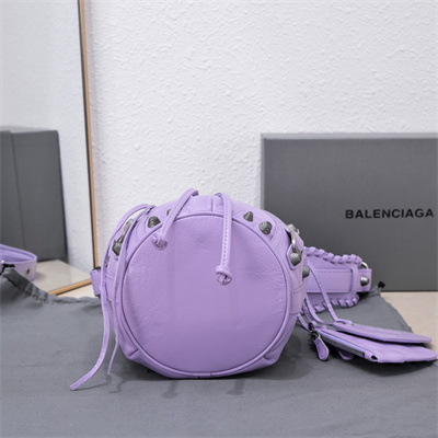 Women’s Le Cagole XS Bucket Bag In Arena Lambskin Purple Color