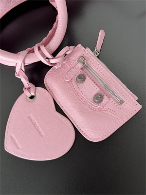 Women’s NEO Cagole XS Handbag In Arena Lambskin Rose Pink Color