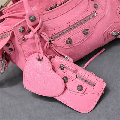 Women’s NEO Cagole XS Handbag In Arena Lambskin Pink Color