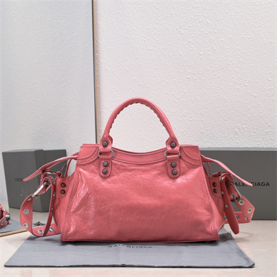 Women’s NEO Cagole City Small Handbag In Arena Lambskin Watermelon Color