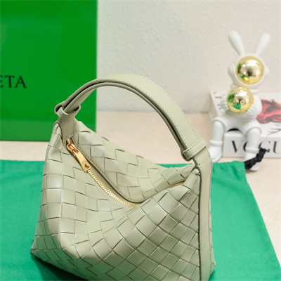 BV Mini Wallace Shoulder Bag In Soft Calfskin Leather Travertine Color