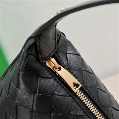 BV Mini Wallace Shoulder Bag In Soft Calfskin Leather Black Color
