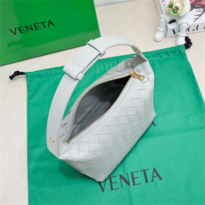 BV Mini Wallace Shoulder Bag In Soft Calfskin Leather Agate Grey Color