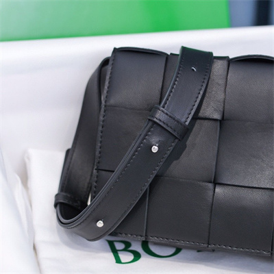 BV Cassette Cross Body Bag In Lambskin Black Color
