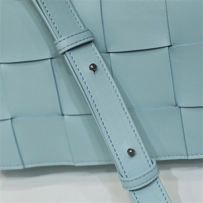 BV Cassette Cross Body Bag In Lambskin Teal Washed Color