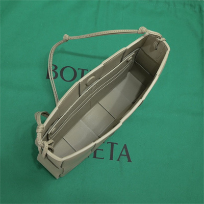 BV Cassette Pouch With Strap In Calfskin Travertine Color