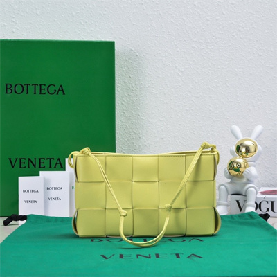 BV Cassette Pouch With Strap In Calfskin Sherbert Color