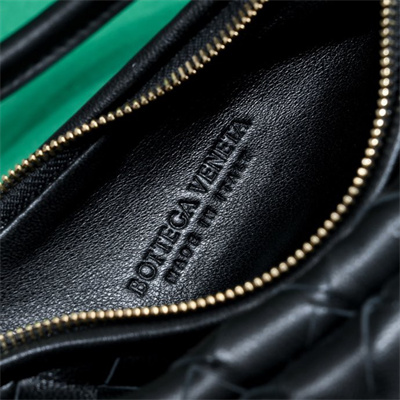 BV Small Gemelli Shoulder Bag In Lambskin Leather Black Color