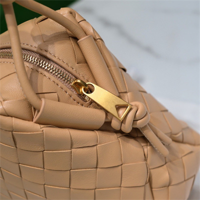 BV Small Loop Camera Bag In Lambskin Leather Almond Color