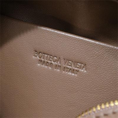 BV Mini Loop Camera Bag In Lambskin Leather Taupe Grey Color