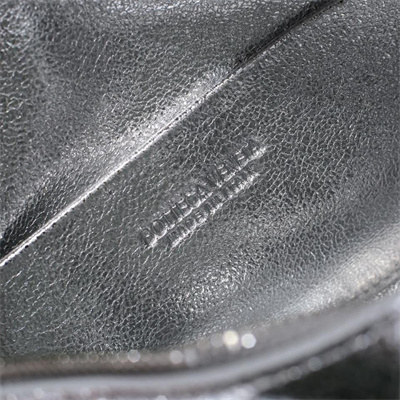 BV Mini Loop Camera Bag In Lambskin Leather Silver Color