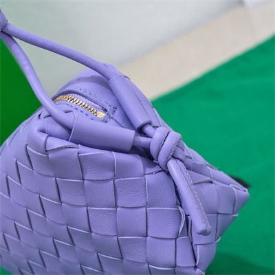 BV Mini Loop Camera Bag In Lambskin Leather Wisteria Color