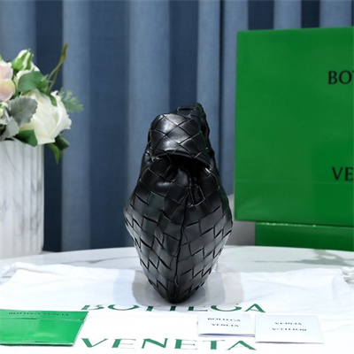 BV Mini Jodie In Lambskin Leather Black-Gold Color