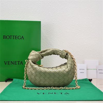 BV Mini Jodie With Chain In Lambskin Leather Travertine Color