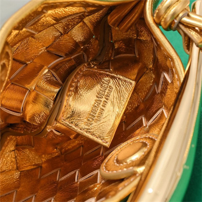 BV Mini Sardine Cross Body Bag In Lambskin Gold Color