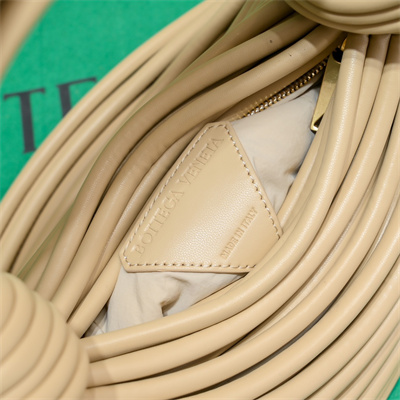 BV Mini Tubular Double Knot Bag In Lambskin Leather Porridge Color