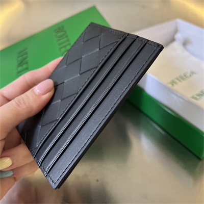 BV Card holder In Calfskin Leather Black