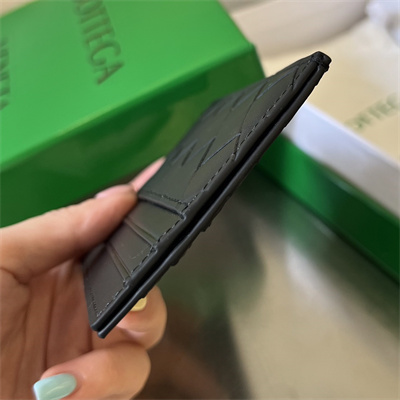 BV Card holder In Calfskin Leather Black