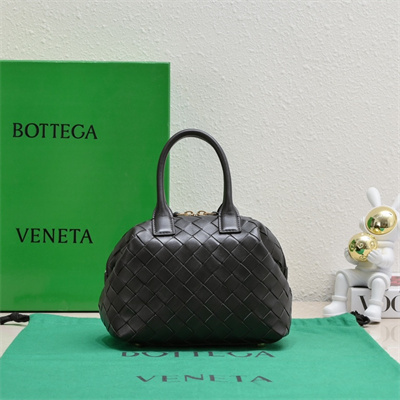 BV Mini Bauletto Bowling Bag In Lambskin Leather Fondant Color