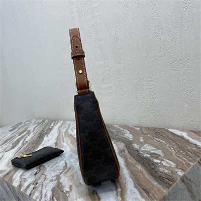 Celine AVA Bag In Triomphe Canvas and Calfskin Tan