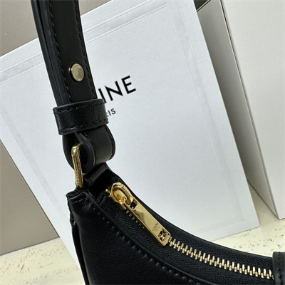 Celine Medium AVA Triomphe Bag In Smooth Calfskin Black